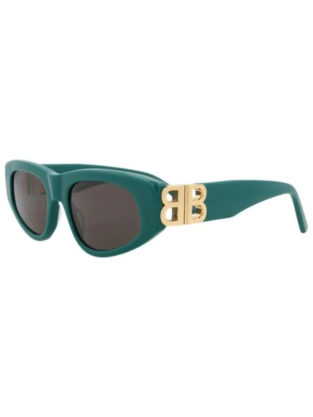 New Balenciaga Womens Cat Eye Green Gold Grey Fashion Designer Sunglasses